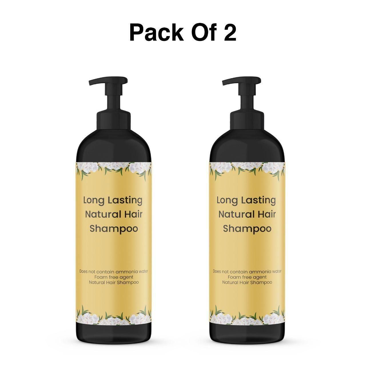 Long Lasting Natural Hair Dye Color  Shampoo  Amonia and Peroxide free Color 100ML (Pack of 2)