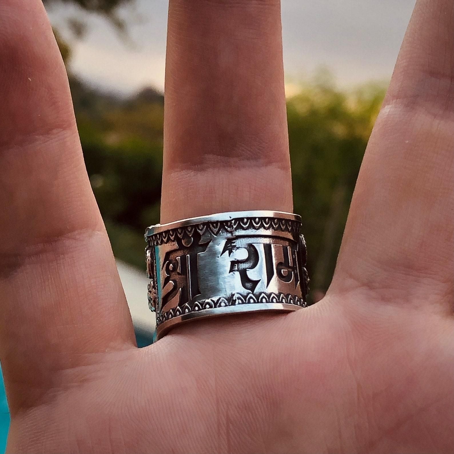 Hanuman Ring Sterling Silver Ram Name Ring